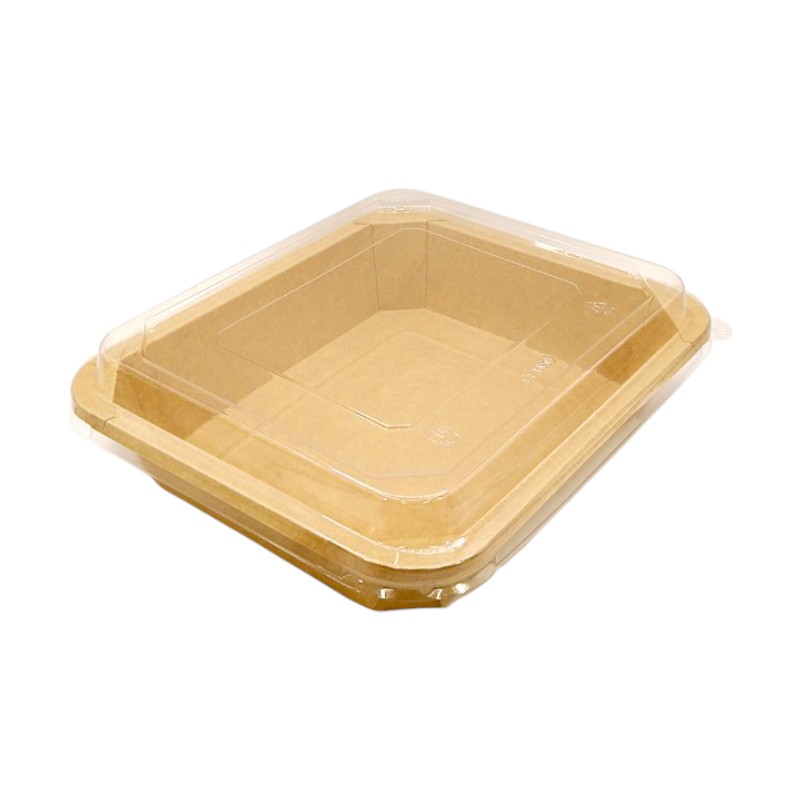 長方牛皮單格餐盒